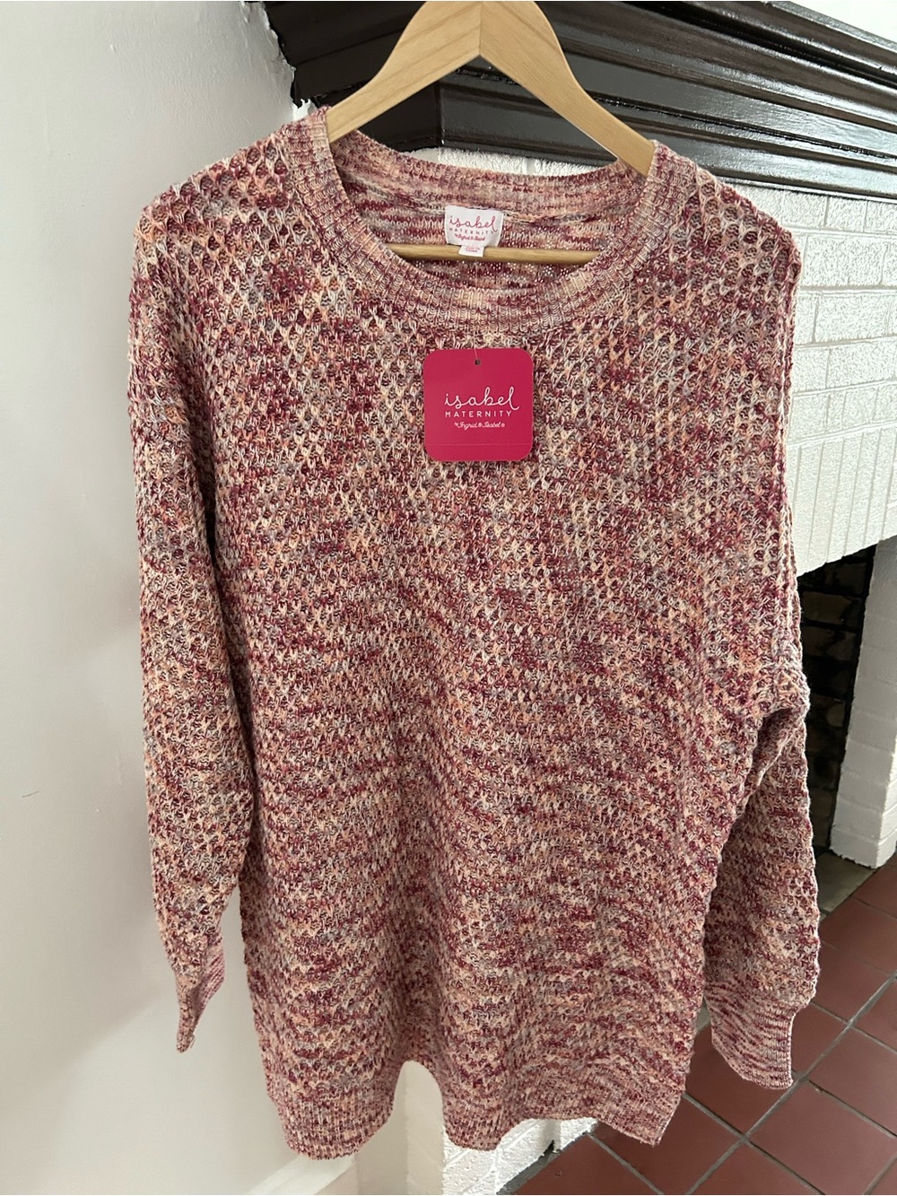 Ingrid & Isabel Pink Marled Crewneck Sweater Size XXL NEW